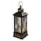 11" Black with Brushed Gold LED Snowman Family Christmas Lantern Snow Globe